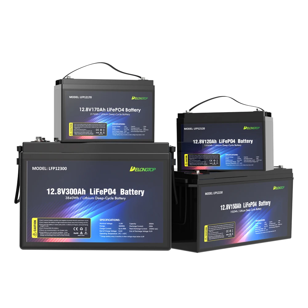 12v 150ah Lifepo4 Battery 12v Lithium Batteries Built-in 100a Bms Power ...