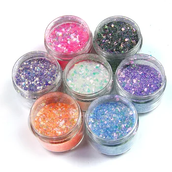 New colors mixed glitter powder for nail acrylic glitter dip powder face body sparkly bulk chunky glitter