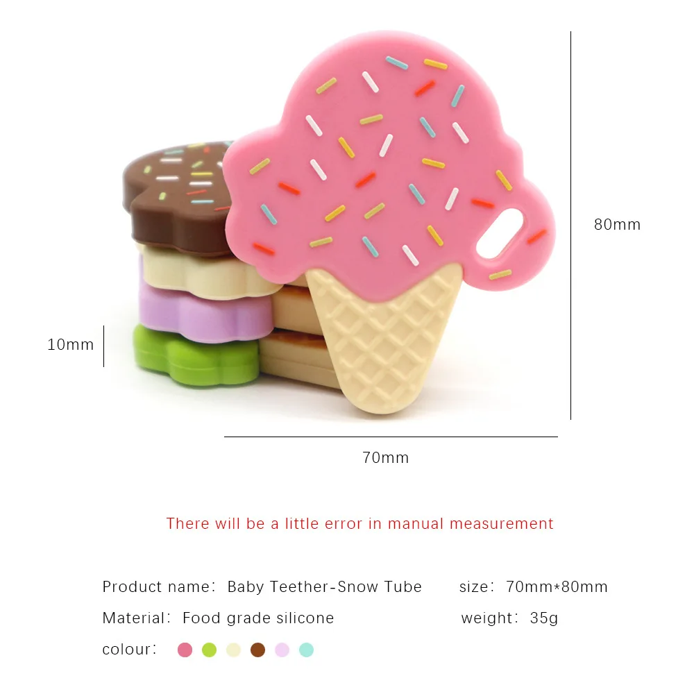 Cartoon Shaped Baby Teethers Sandwich Cookies Donuts Ice Cream Anti-Eating Hands Silicone Gum Water-Boiled Grinding Stick factory