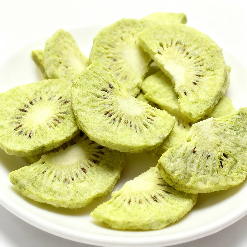 Fatias de Kiwi Liofilizadas de Alta Qualidade, Lanches sem Aditivos, Fatias em Embalagem a Vácuo FD, Embalagem em Bulk