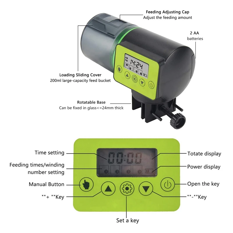 Automatic Fish Feeder - Electric Auto Vacation Fish Feeder for
