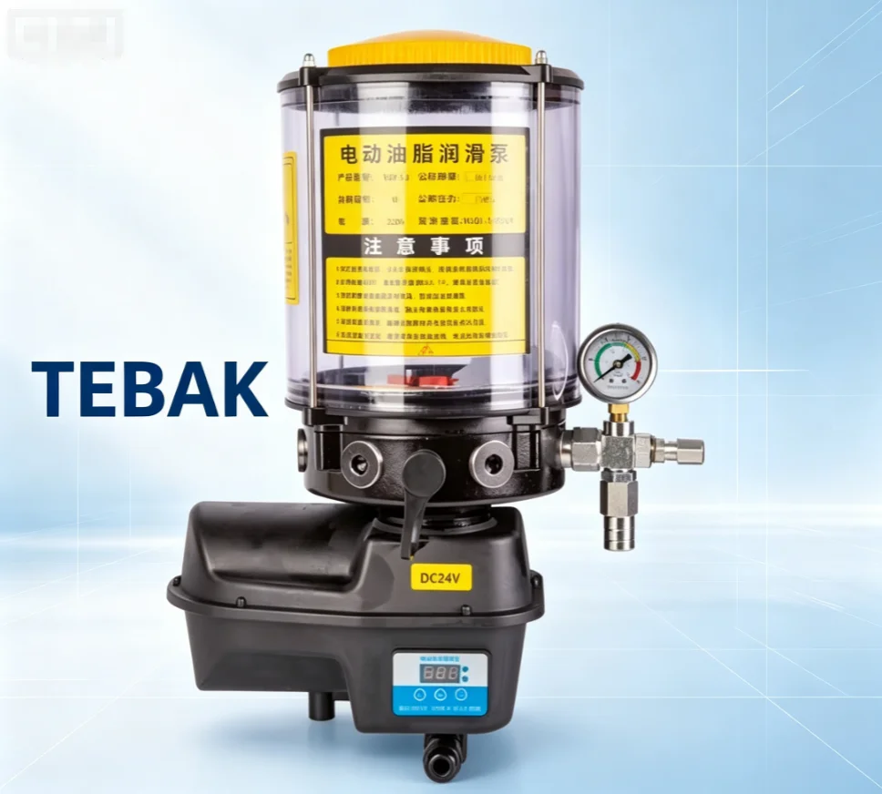 TEBAK 24V 220V 380V Fully Automatic Electric Grease Pump Butter Lubrication Pump for Construction Machinery