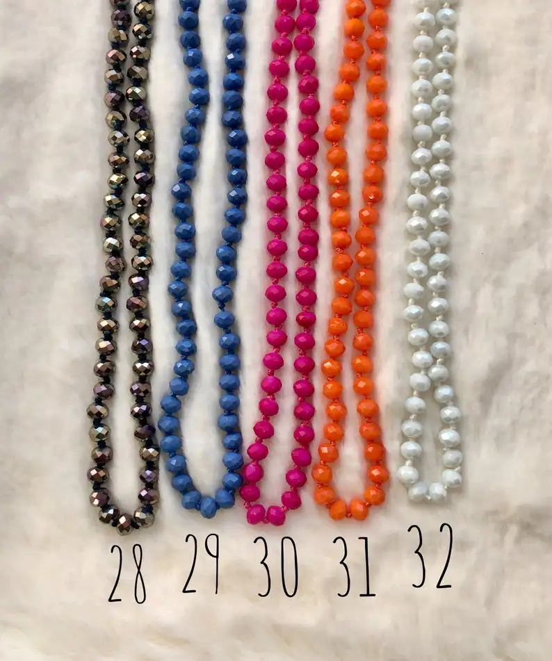 Knotted bead necklace on sale wholesale