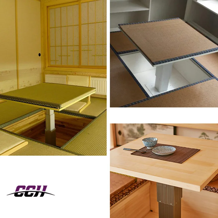 Manual Lifter Tatami Telescopic Adjustable Height Table Legs in Coffee Dining Table Metal Leg Base