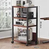 Estante negro de 4 niveles [Nogal Negro]