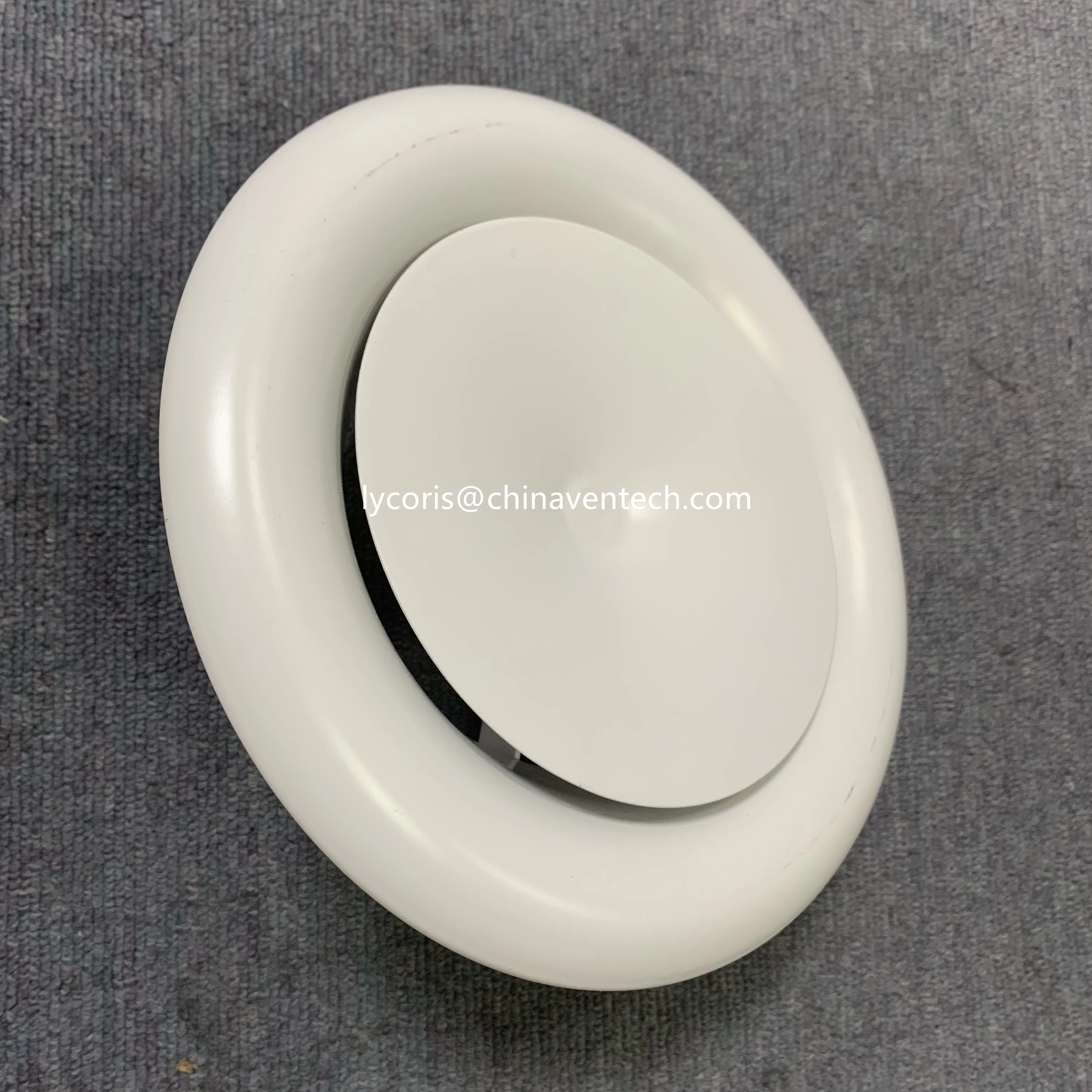 Washing Room Ventilation System Metal Disc Valve Round Shape GI Sheet Exhaust Air Ceiling Diffuser Return Air Grille Diffuser