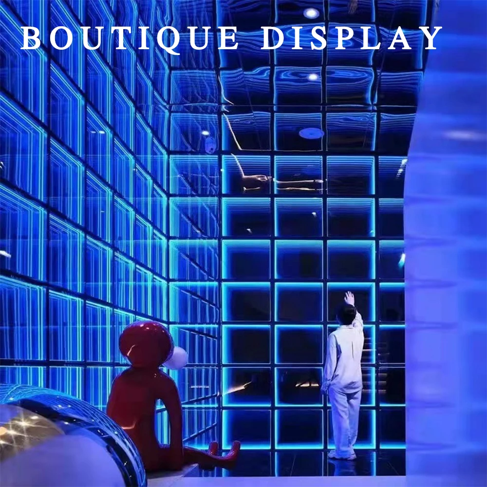 product multicolor thousand layer 3d magic infinite mirror 3d custom led neon sign luminous letters-5