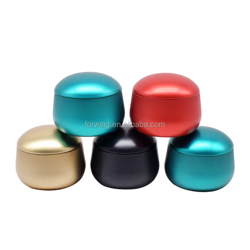 Wholesale 8oz Candle tin Tin Gold Black Blue Red metal candle tin with lid for candle making factory