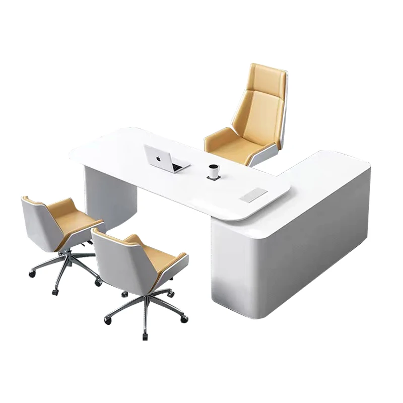 white high gloss office furniture