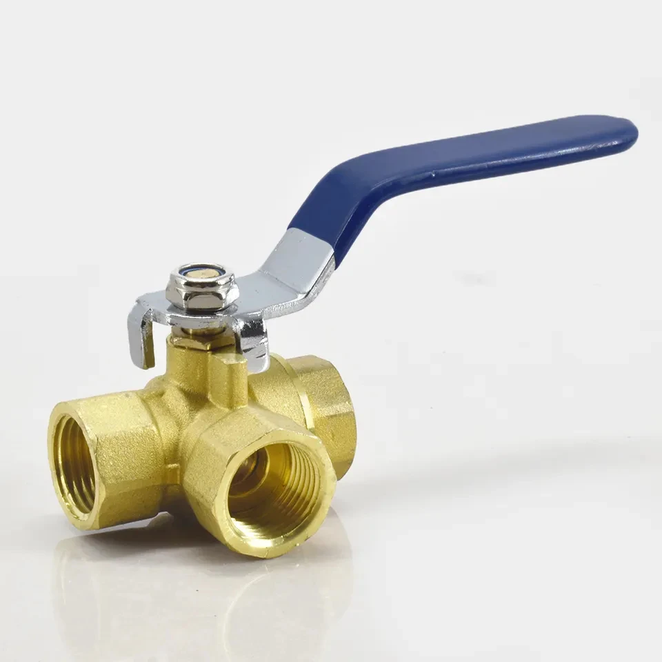 3 Way Ball Valve Internal Threaded L T Type 12 34 1 1 14 1 12 2 Inch Brass Three Way Brass 8138