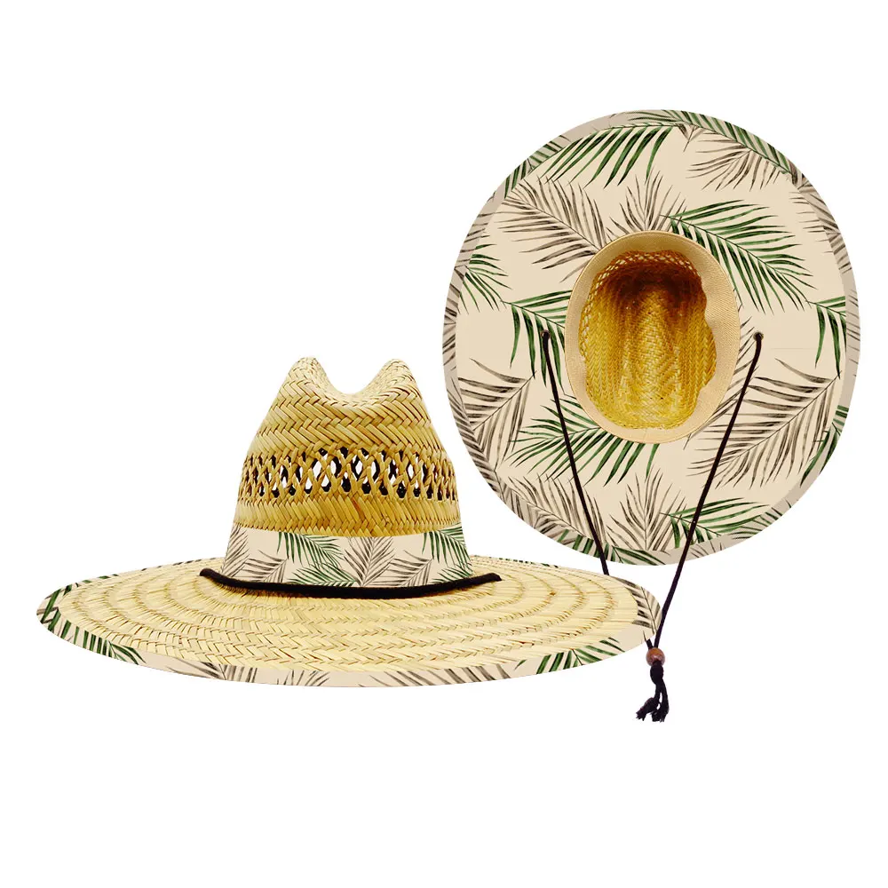 custom printed straw hats