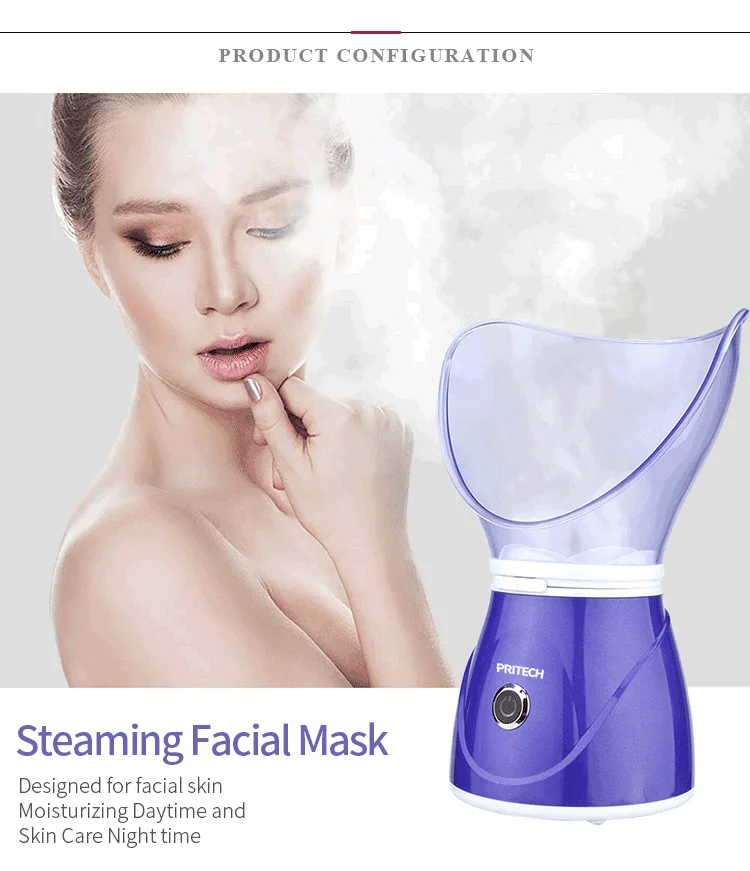 Pritech New Design Electric Facial Steamer Professional Portable Facial