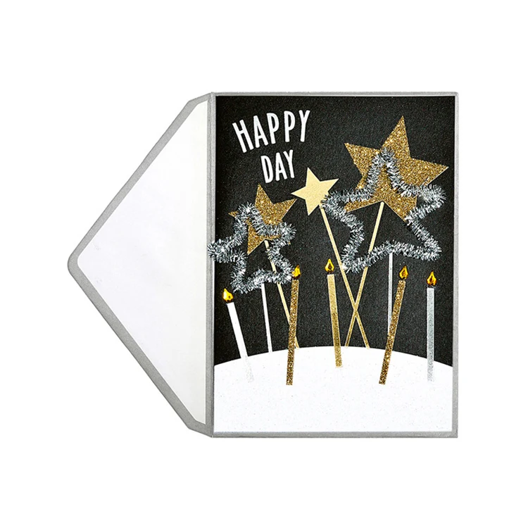 Handmade stars birthday card