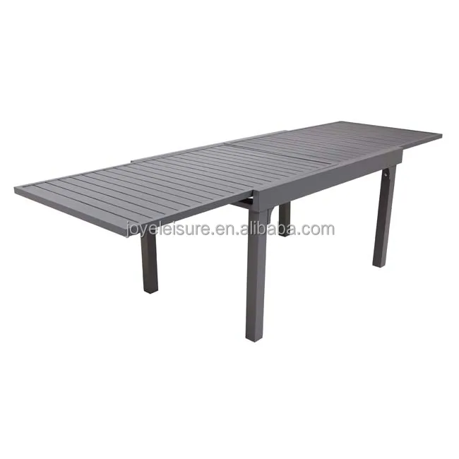 Outdoor Furniture Aluminum Slat Top Extension Table Buy Extension