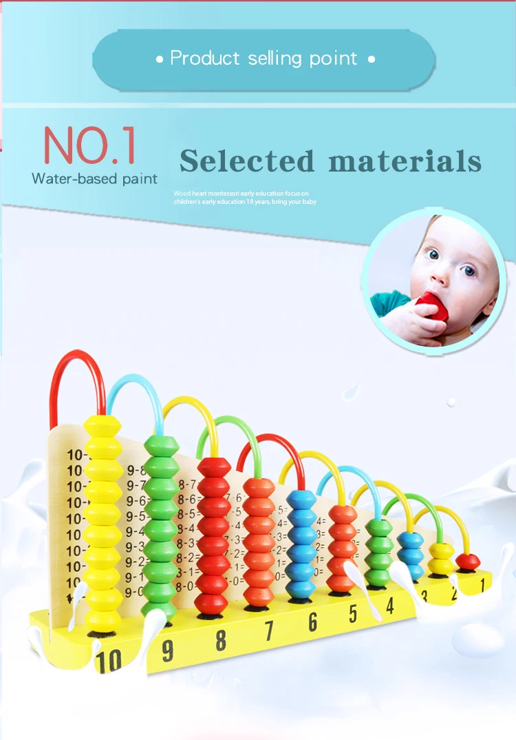 Wooden Number Learning Board