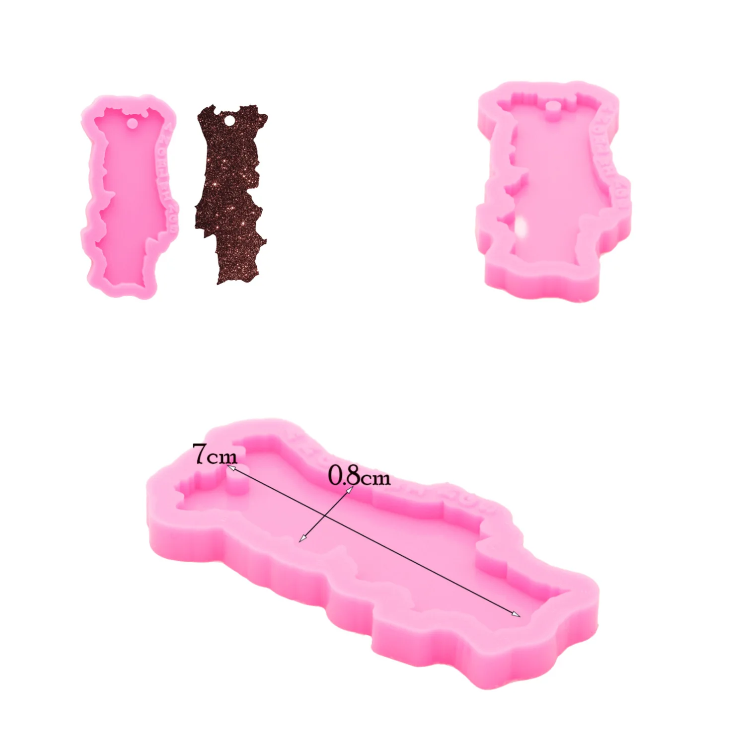 USA 50 State Map Resin Silicone Keychain Mould, Crafts with Epoxy Art Diy DIY Handmade Charms Mold, Mold Chocolate manufacture
