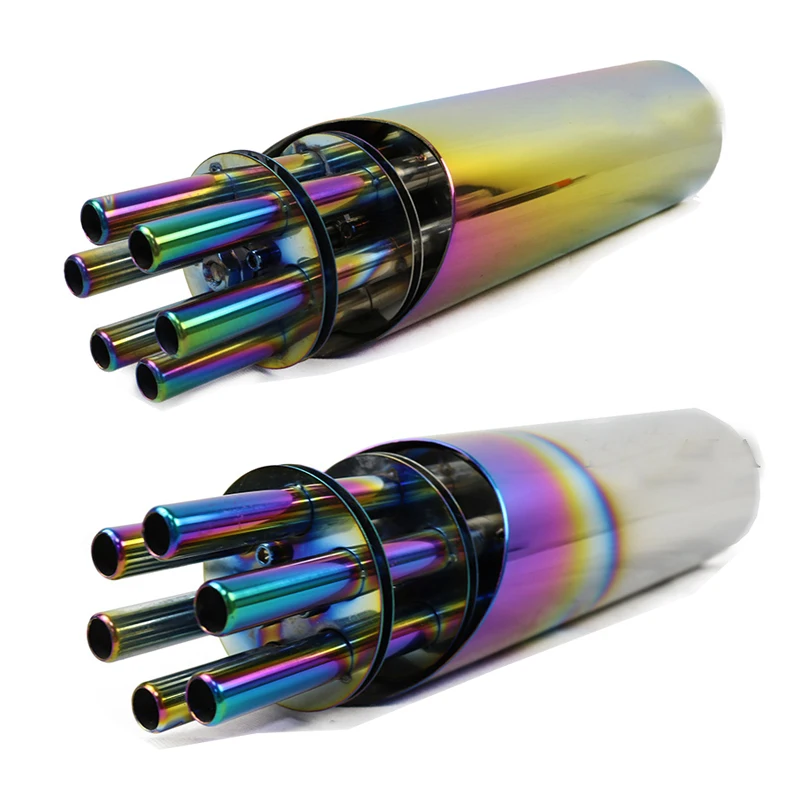 Универсальная Модифицированная выхлопная труба из нержавеющей стали для мотоцикла стиль пистолета Gatling Honda Kawasaki Yamaha KTM DUCATI