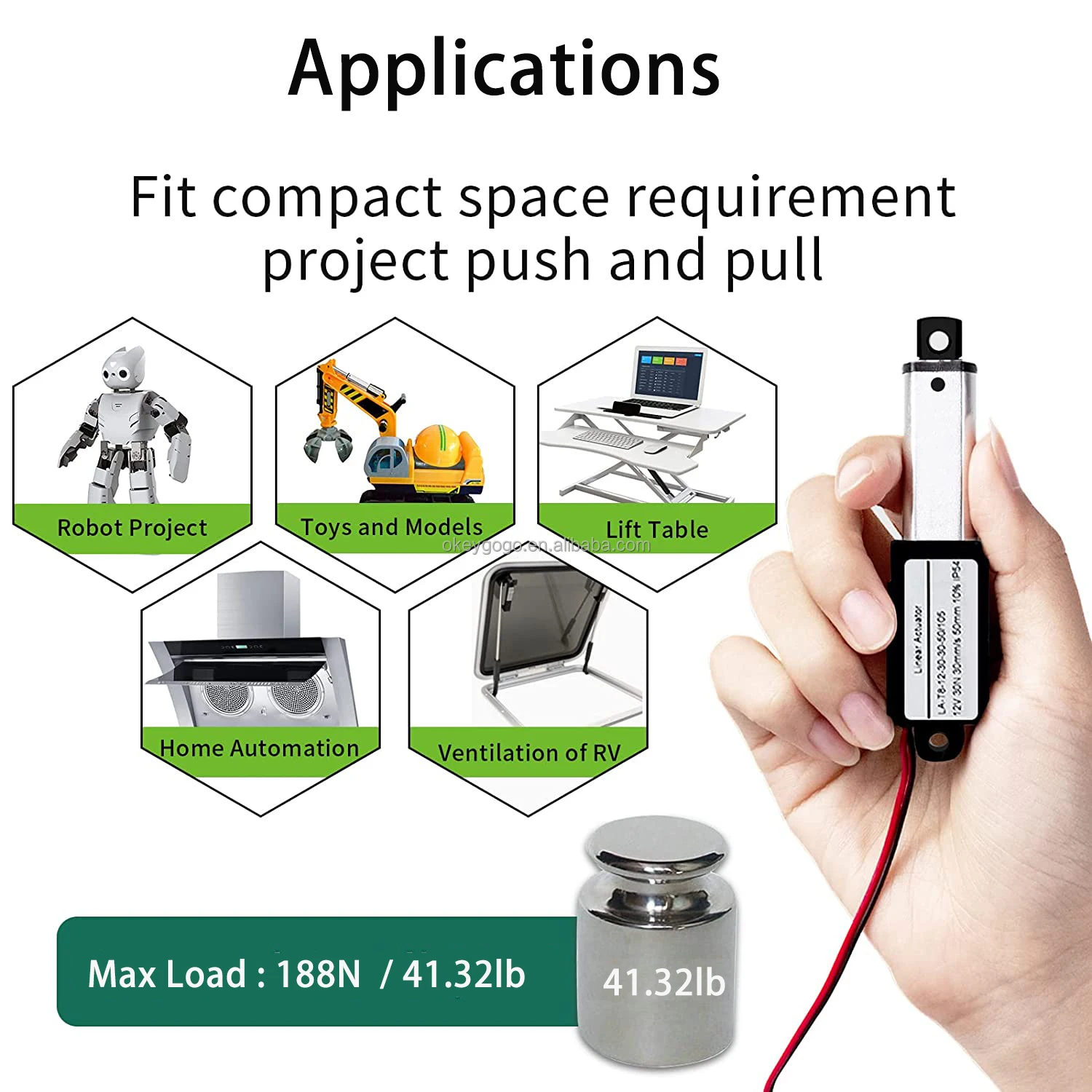 Small Telescoping Electric Linear Actuator 5v Linear Suction Tubular Actuator Micro Solenoid Linear Actuator High Speed