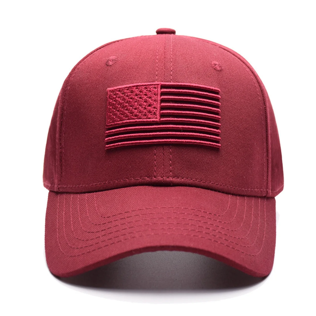 Baseball Hat Custom Free Samples Custom Logo 6 Panel Hats Men Women Sports Caps American Flag Embroidery Baseball Caps Trump Hat