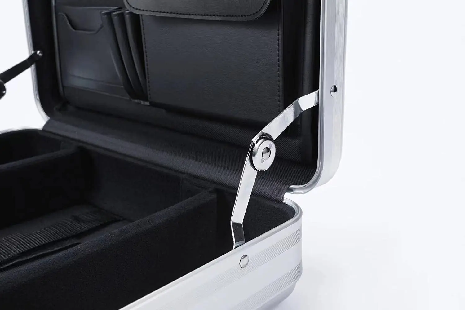 Metal Briefcase Attache Aluminum Toolbox Hard Carry Cash Case Notebook Briefcase Toolkit with Sponge