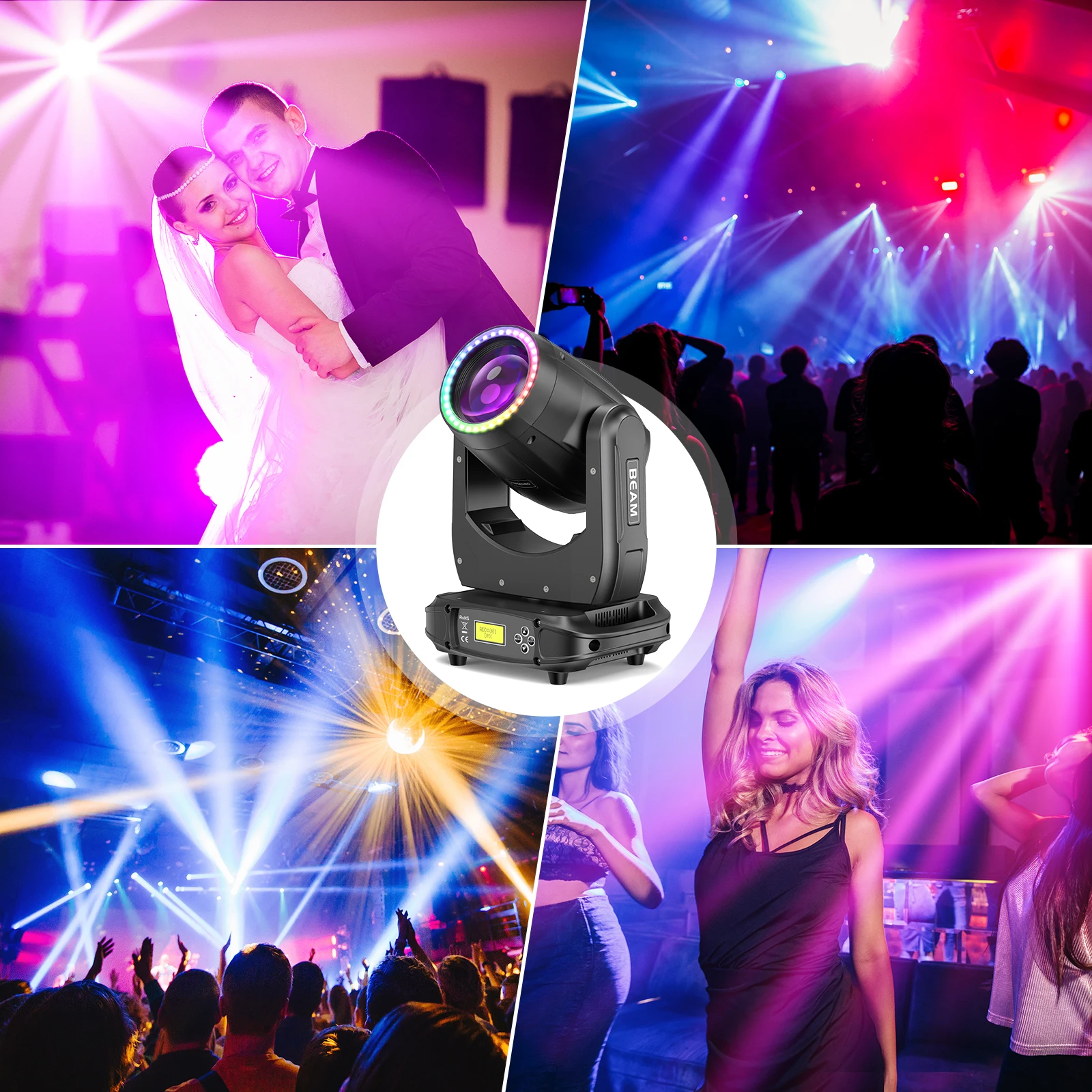 ZQ02241 - 180W Ultra Bright Moving Head Lights for Parties