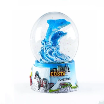 George S. Chen Imports Snow Globe Dolphin Collection Desk Figurine