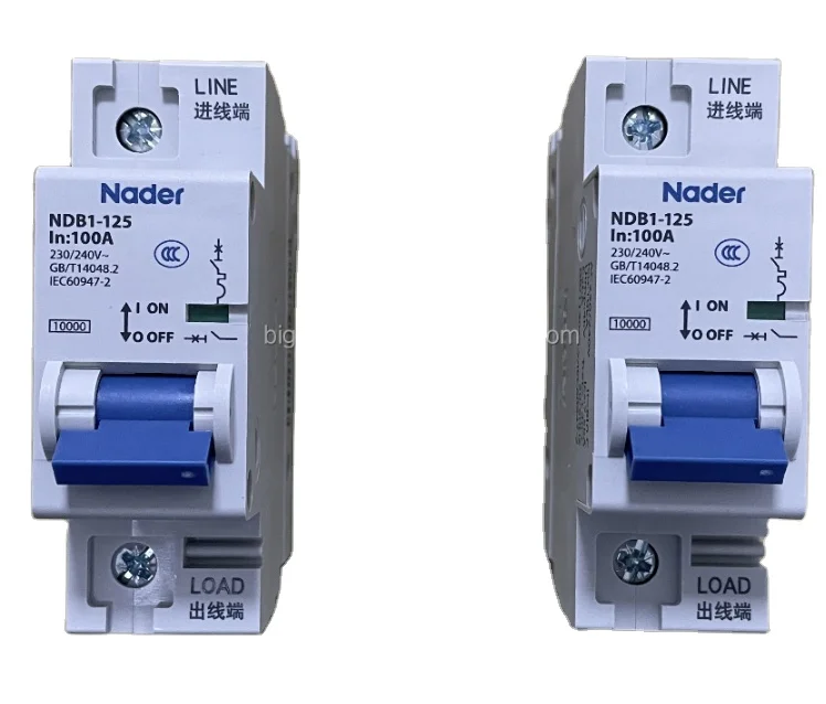 Wifi Breaker Intelligent Circuit Breaker Switch MCB Remote Switch Nader NDB1-125 C100 1P Circuit Breaker