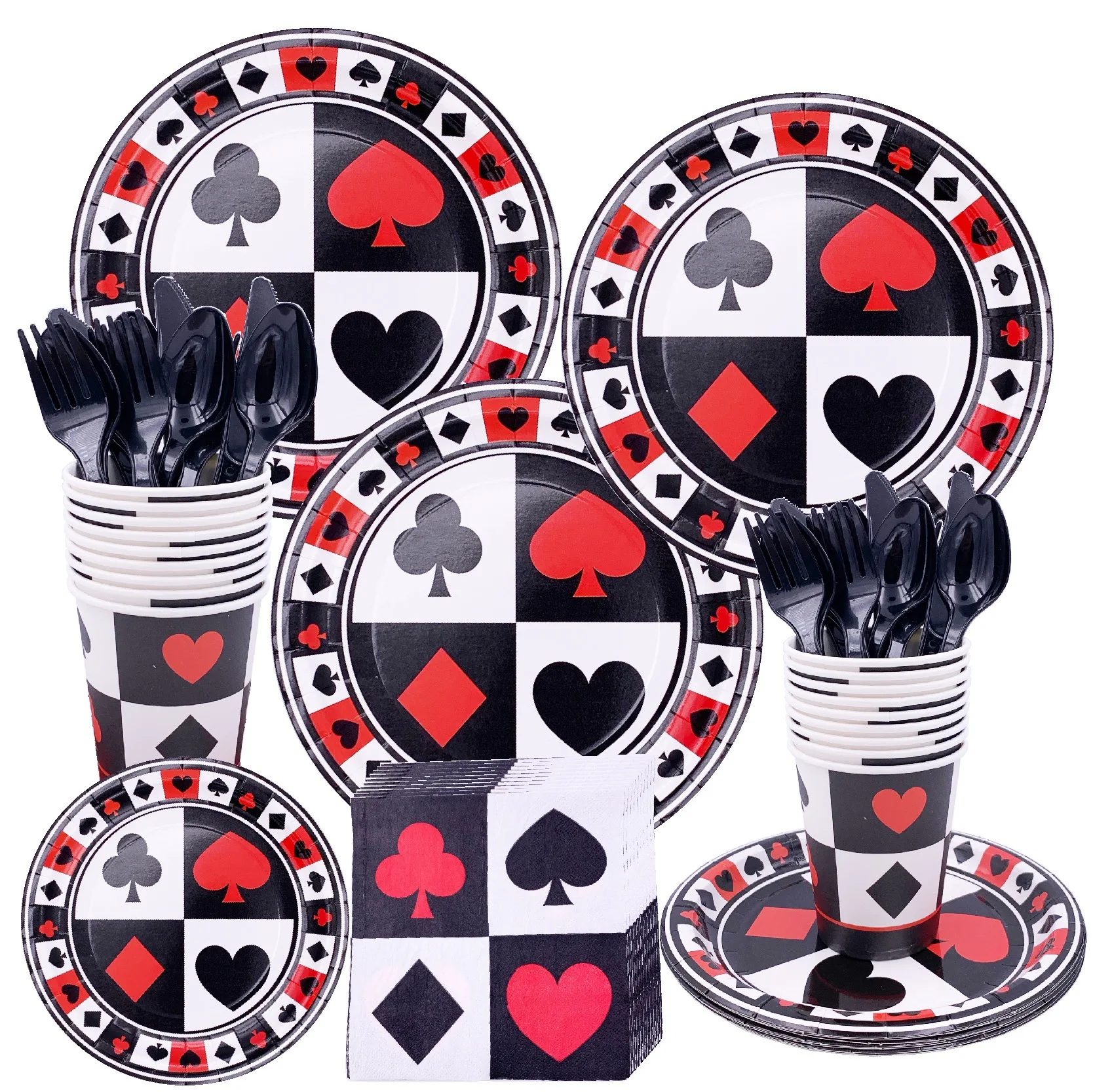 Best-selling Disposable Poker Birthday Party Theme Paper Plate Paper Cup  Tableware Set For A Variety Of People - Buy Birthday Party Cutlery Set,High  Quality Cutlery Set,Party Decoration Product on Alibaba.com