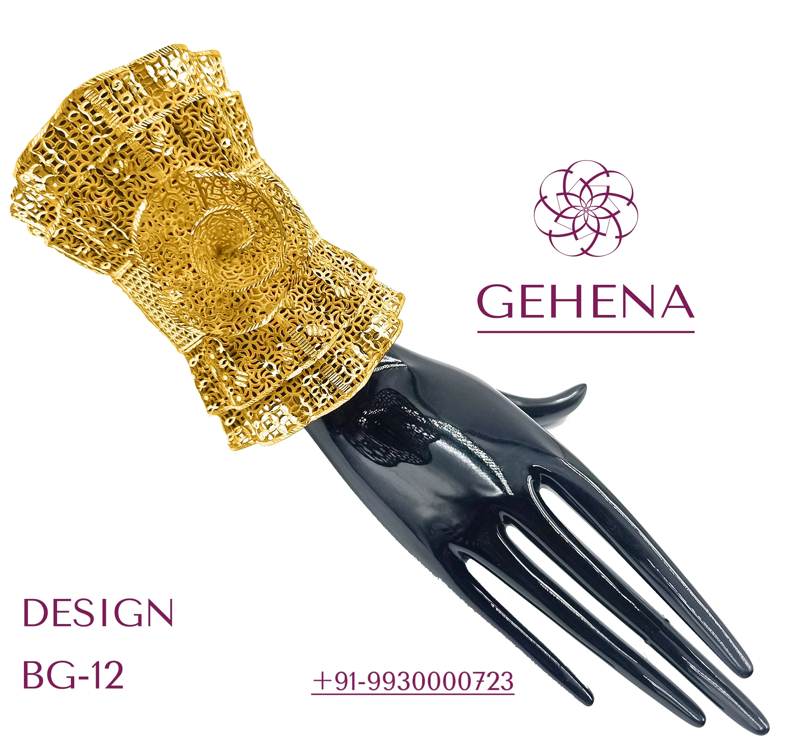 Bracelet En Or Jaune 22 Carats 916 Estampillé - Fait Main à Dubaï - Pour Femmes Et Filles