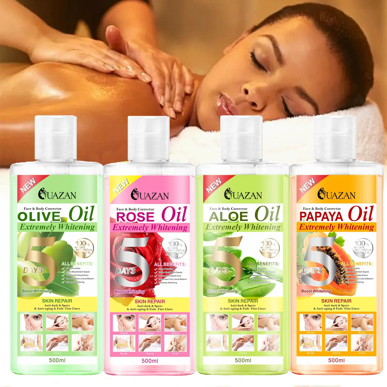 Custom Beauty Salon SPA Body Massage Oil - Aloe Vera & Olive Oil