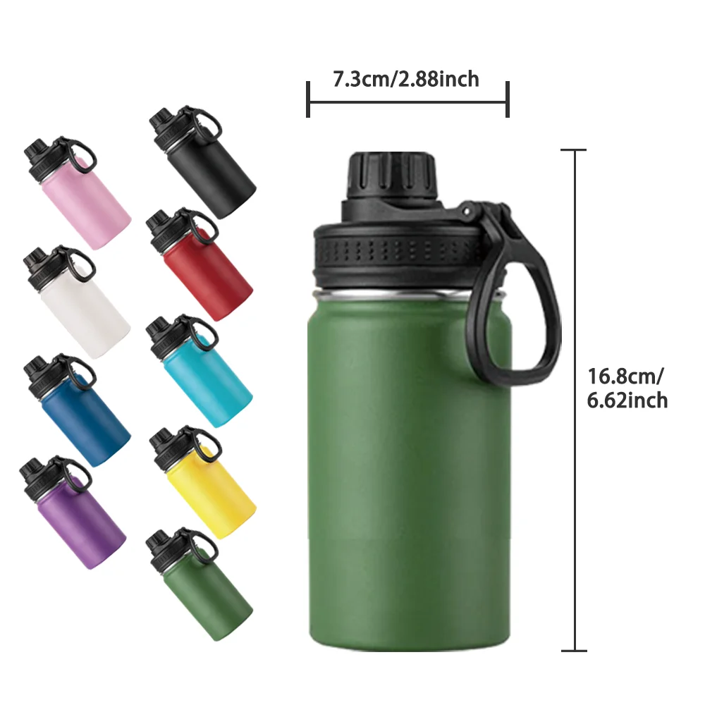 Healthkin 12oz Stainless Steel Water Bottle for Outdoor