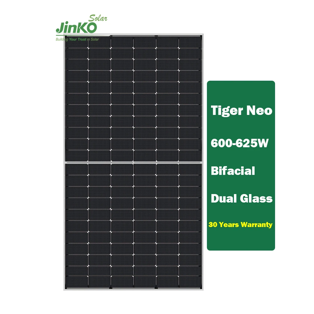 Jinko 600W-625W Bifacial Solar Panels - 30-Year Warranty