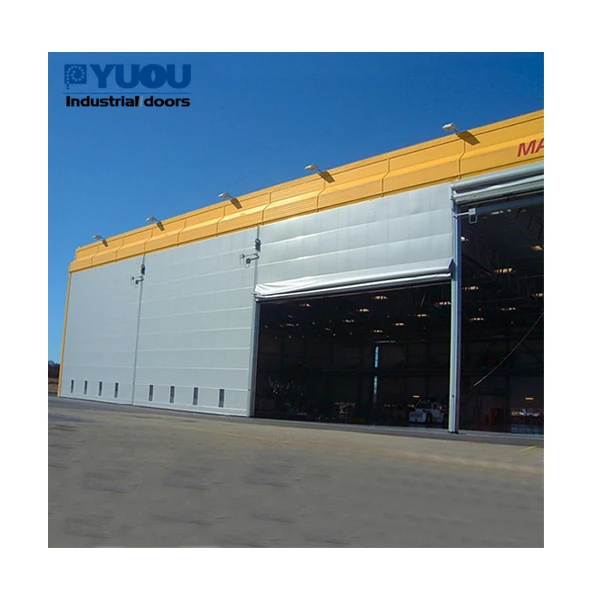 Airport Shipyard Stacking PVC Fabric Mega Vertical Bifold Hangar Doors