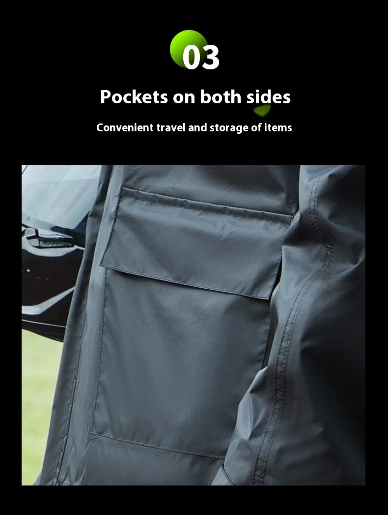 Men's Lightweight Reflective Raincoat Set Waterproof Windproof Portable for Motorcycle Golf Fishing Reusable Rainpants Included