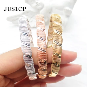 Customized New Design Women Fashion Brass Rose Gold Plated Bracelets Bangles Jewelry Girl Gift