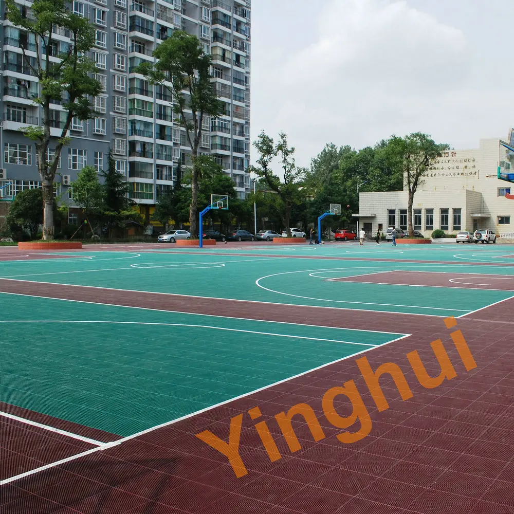 O-01 FIBA high impact PP best outdoor removable basketball court flooring for sale
