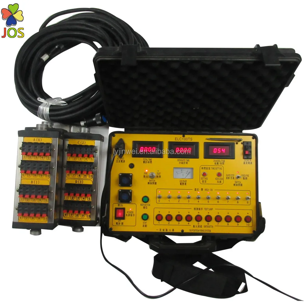 JOSELC100TS 100 Channel  100cue Wireless  Remote Control Fireworks  Firing System with  LCD Screen for Fireworks and Firecracker
