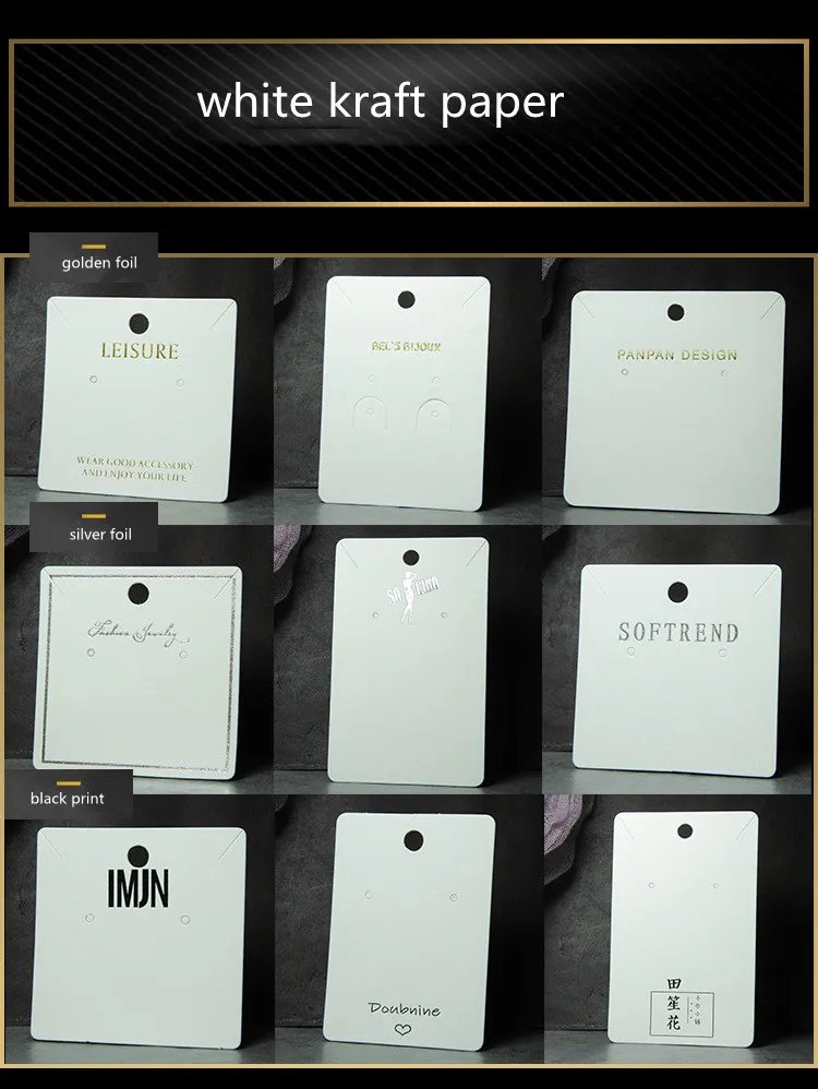 Custom Logo Cardboard Earring Display Cards | Personalized Jewelry ...