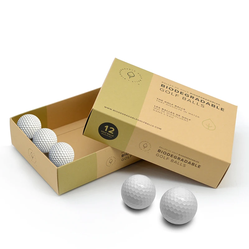 Custom 3 Golf Ball Sleeve Shipping Gift Set Box Recycled Paper Packaging 12 Golf Ball Box For