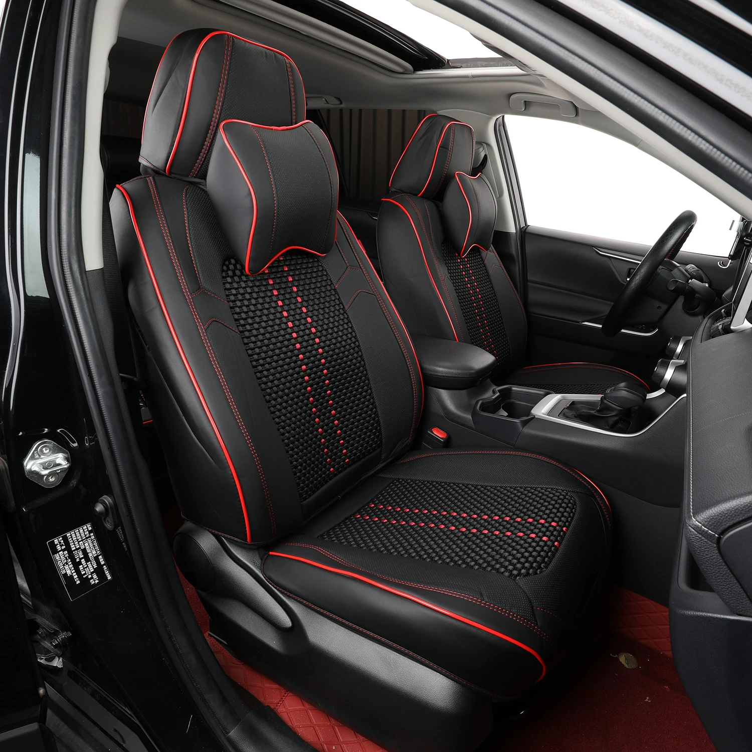 EKR Amazon Popular  Universal Size Seat Cover PU Leather Material Full Set Universal Fit Most Car Seat Cover