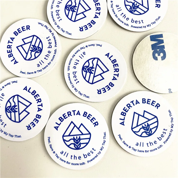 Waterproof NFC Type 4 30mm Nfc Type 2 Encoded Password Anti Metal Rfid Nfc Tag with logo Printed