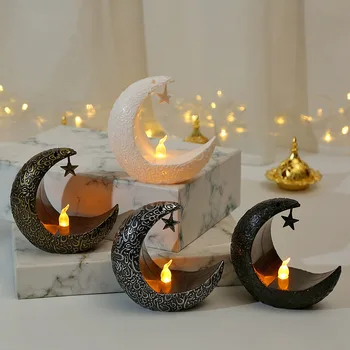 Eid Light Table Lamp Ornament Moon Light Eid Favor Islamic Gift Ramadan Lamp Muslim Party Ramadan Decorations