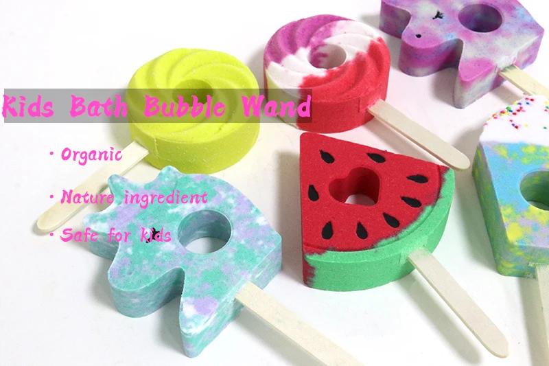 Oem Lollipop Natural Bubble Bar Rainbow Custom Shaped Wholesale Organic