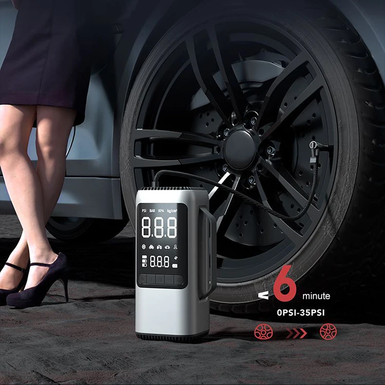Digital Intelligence with SOS Lighting Smart Pump Tire Inflator Jump Start 12v Dc Battery Emergency Battery Charger and Jumper