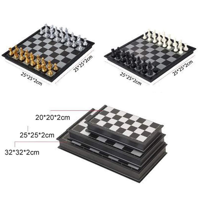 High Quality Chess Game Set With Chessboard 32 Chess Pieces With Chessboard Gold Silver Magnetic Chess Set