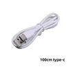 100cm white 2-core copper-clad steel Type-C