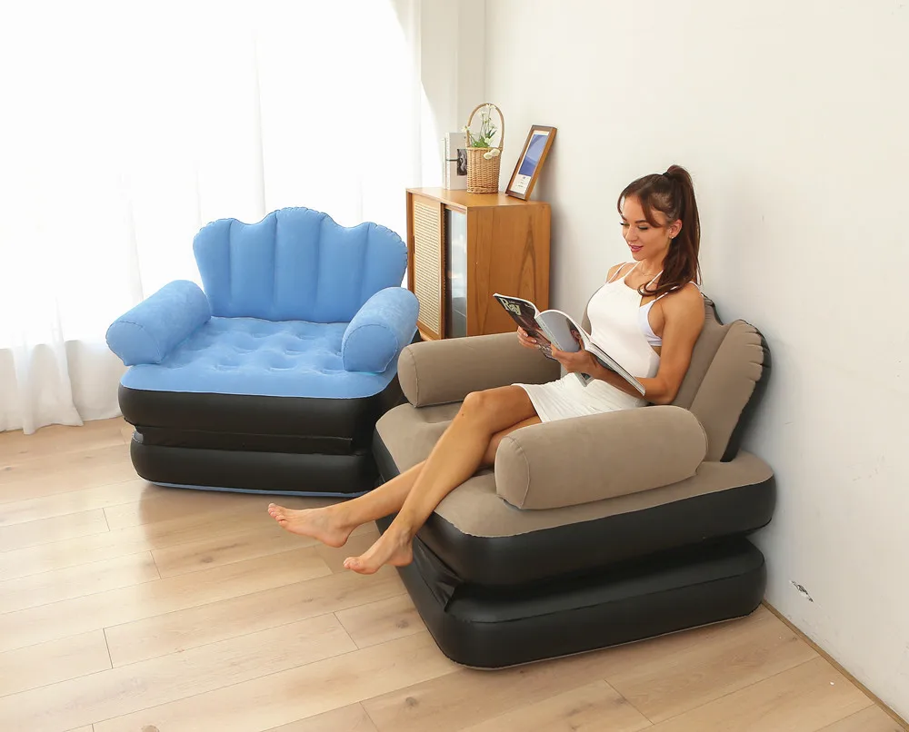 2023 Design Home Leisure Lazy Foldable Air Sofa Chair 2 In 1