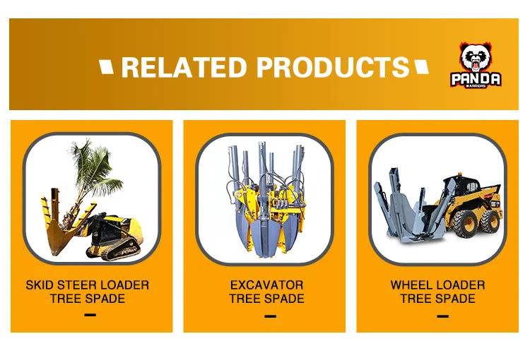 High Efficiency Skid Steer Tree Spade for Tree Moving & Cutting - OEM