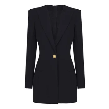 2025 Spring Autumn New Fashion High-End Women's Business Suit Dress Elegant Slim-Fit Long-Sleeved Commuter/Socialite Solid Color
