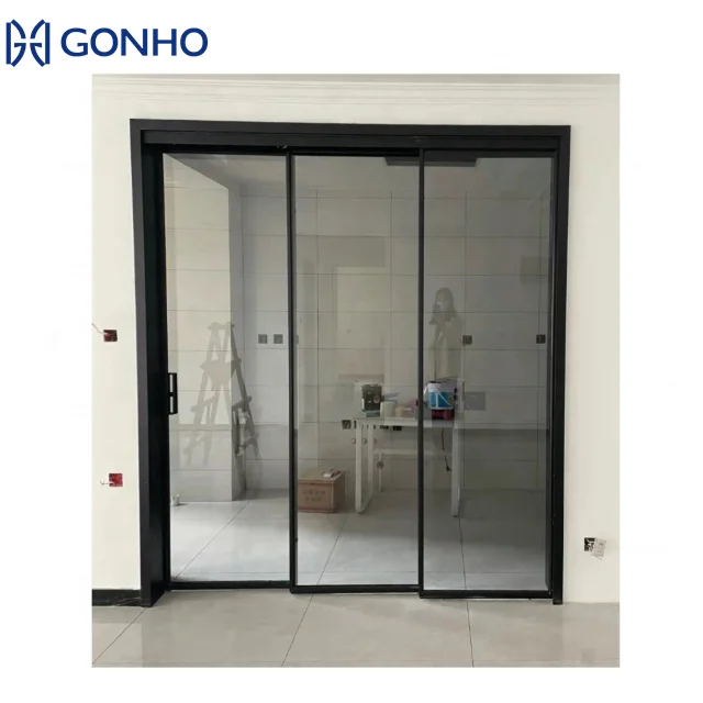 GONHO Factory Direct Sales Customizable Telescopic Top Hanging Aluminium Sliding Door for Balcony